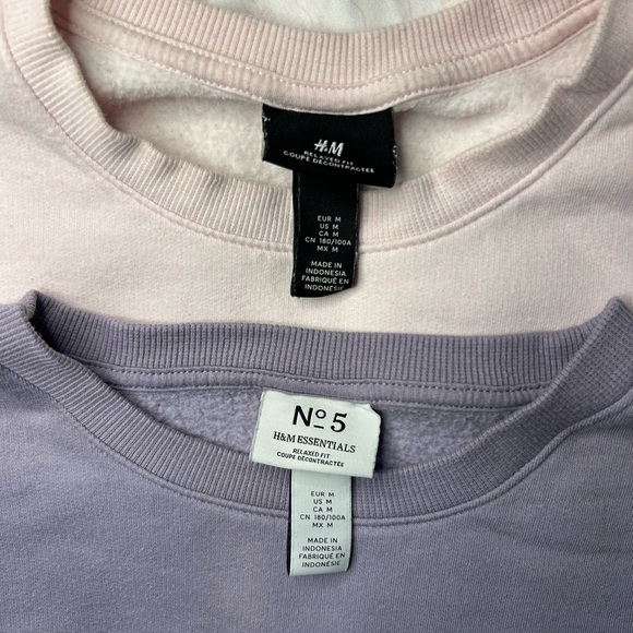 h&m pastel pink & purple crewnecks :) - Picture 1 of 3